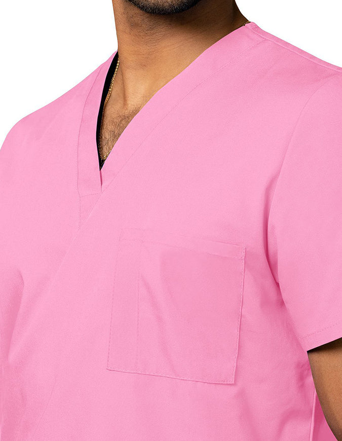 Adar 28.5 Inch Unisex V-Neck Nursing Scrub Top Sherbet