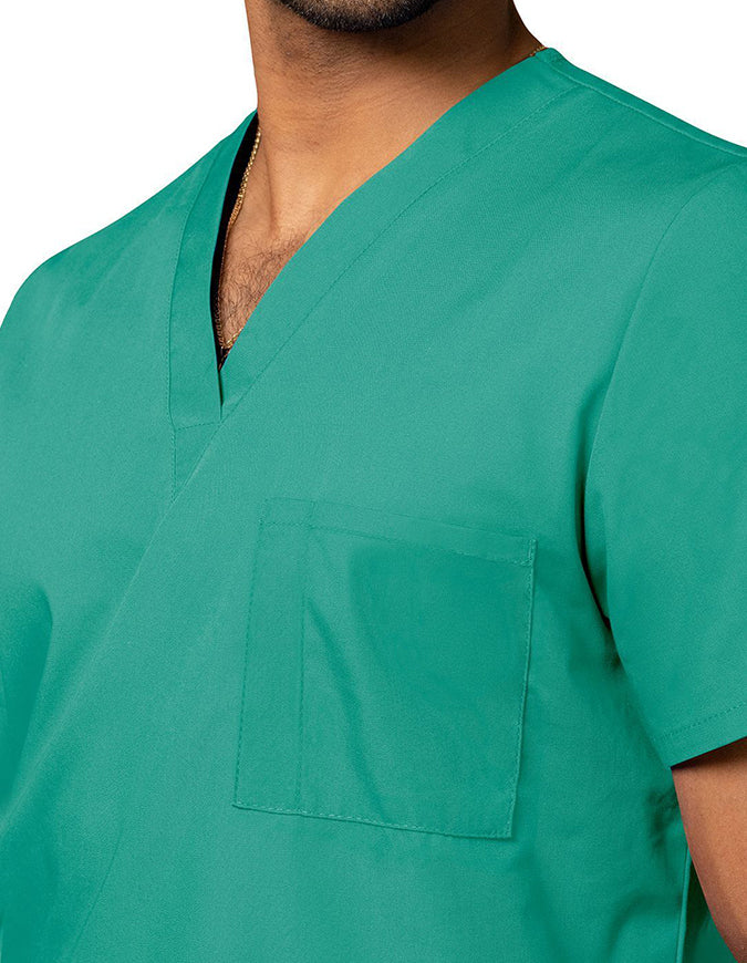 Adar 28.5 Inch Unisex V-Neck Nursing Scrub Top Surgical Green