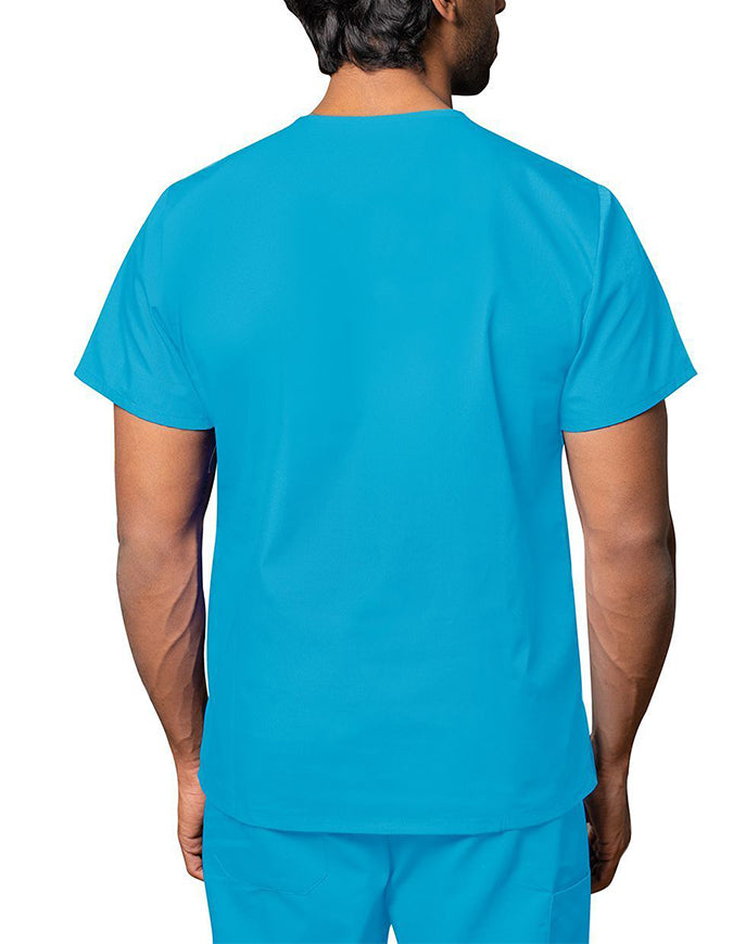 Adar 28.5 Inch Unisex V-Neck Nursing Scrub Top Turquoise