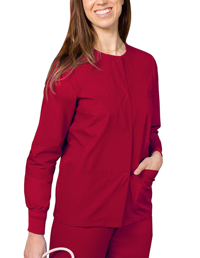 Adar 29 Inch Women's Two Pockets Warm Up Scrub Lab Jacket - Red