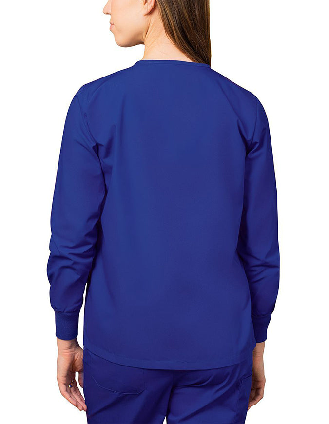 Adar 29 Inch Women's Two Pockets Warm Up Scrub Lab Jacket - Royal Blue