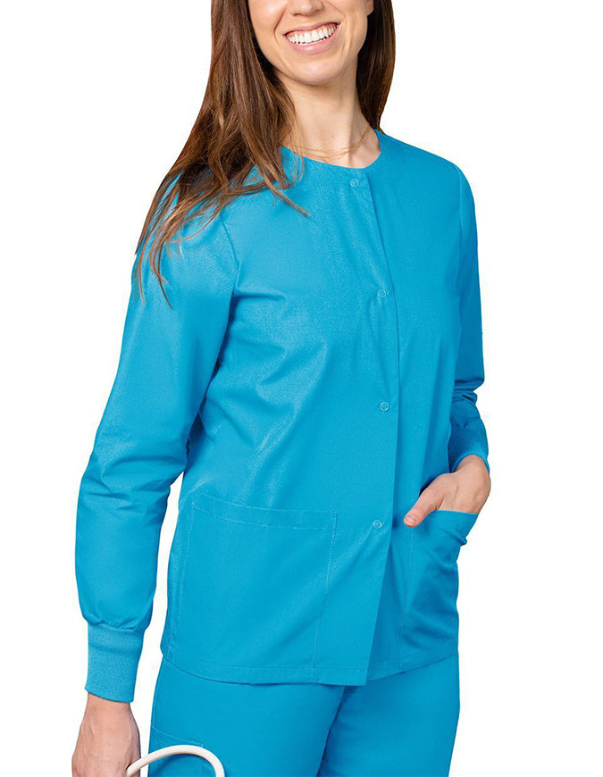 Adar 29 Inch Women's Two Pockets Warm Up Scrub Lab Jacket - Turquoise