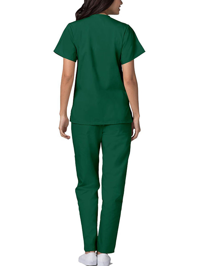 Adar 27.5 Inch Women's Snap-Front Nursing Scrub Top - Hunter Green