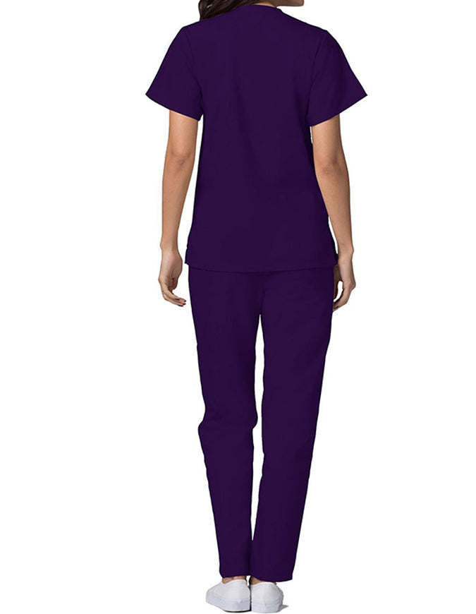 Adar 27.5 Inch Women's Snap-Front Nursing Scrub Top - Purple