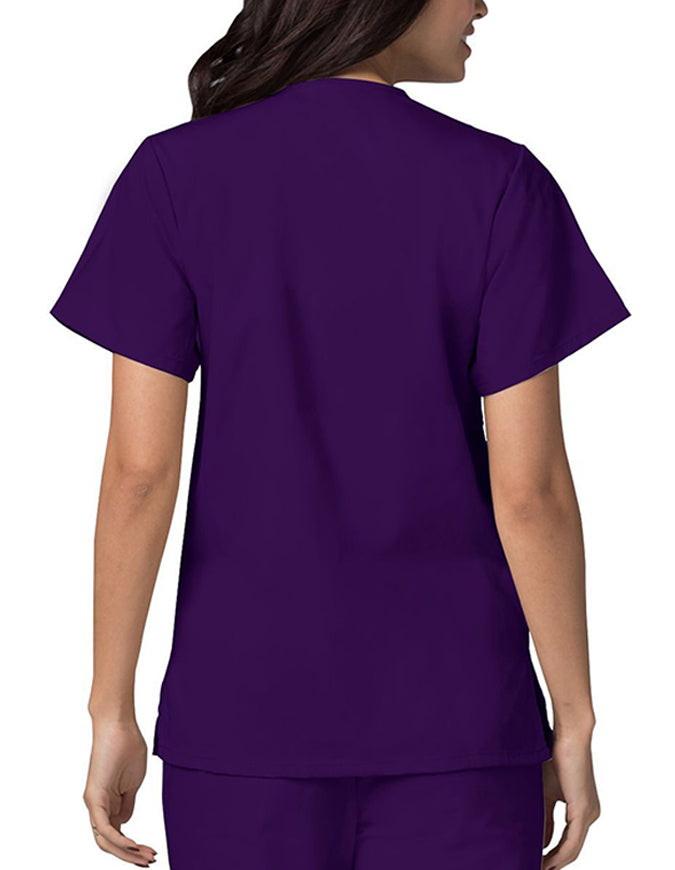 Adar 27.5 Inch Women's Snap-Front Nursing Scrub Top - Purple