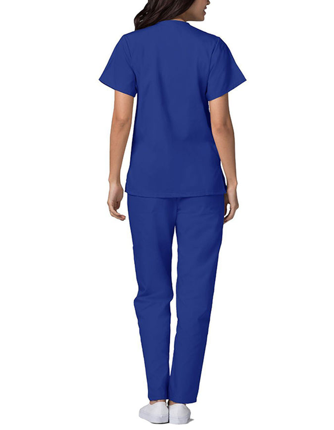 Adar 27.5 Inch Women's Snap-Front Nursing Scrub Top - Royal Blue