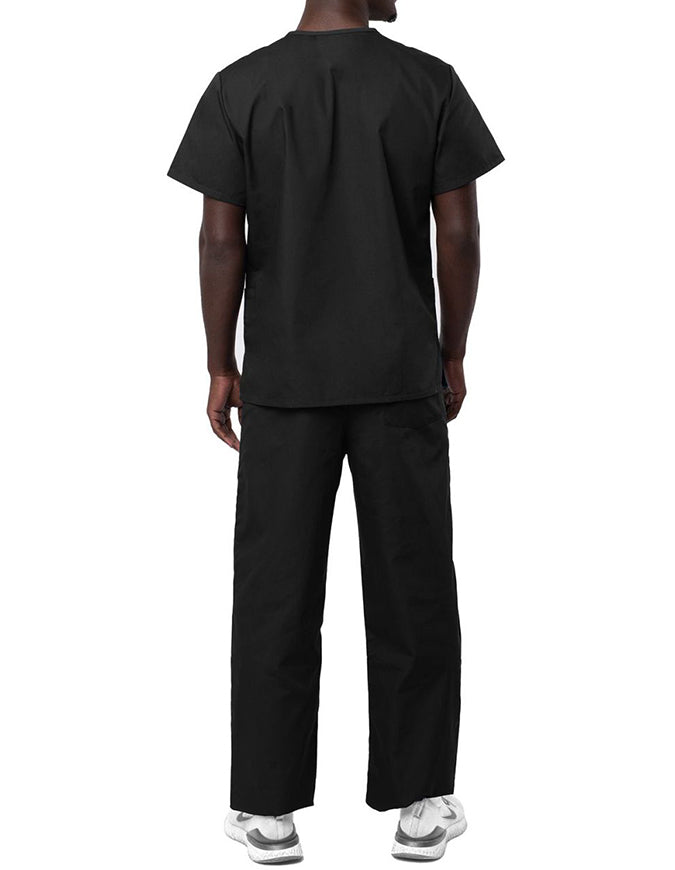 Adar Unisex V-neck Basic Scrub Set Black