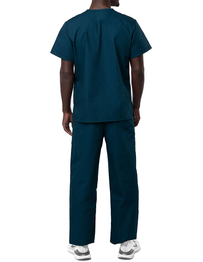 Adar Unisex V-neck Basic Scrub Set Caribbean Blue