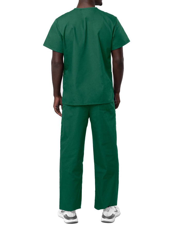 Adar Unisex V-neck Basic Scrub Set Hunter Green