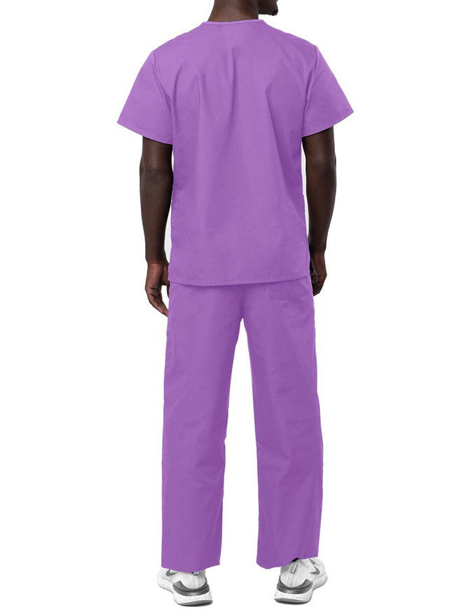 Adar Unisex V-neck Basic Scrub Set Lavender