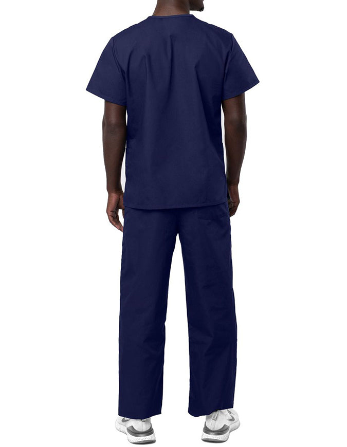 Adar Unisex V-neck Basic Scrub Set Navy