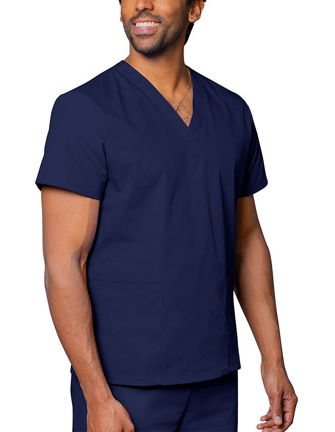 Adar Unisex V-neck Basic Scrub Set Navy