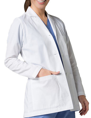 Maevn 29 Inches Red Panda Women's Consultation Lab Coat -White