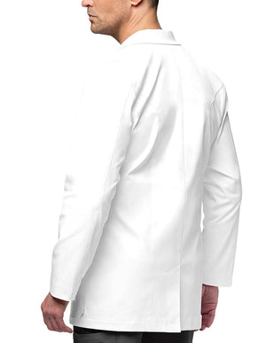 WonderWink Slate Men's Welt Pocket Lab Coat White