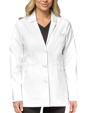 WonderWink Slate Women's Welt Pocket Lab Coat White