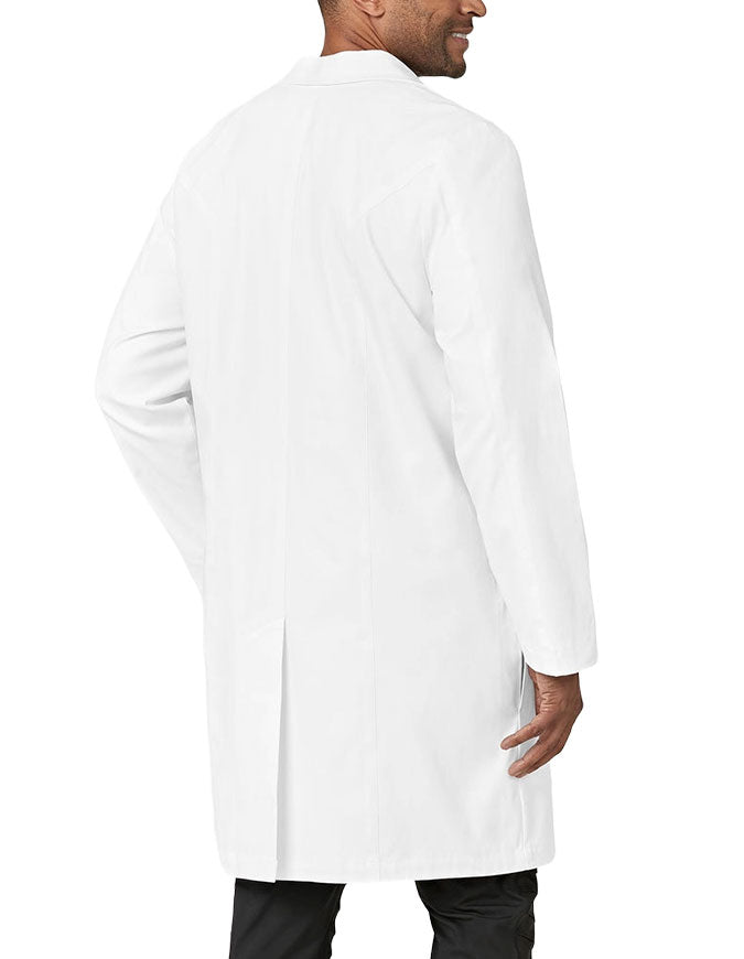 WonderWink Slate Men's Welt Pocket Lab Coat White