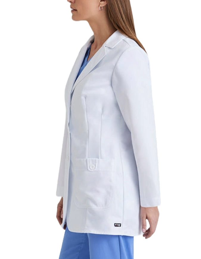 Grey's Anatomy 32 inch Women's Twill White Medical Lab Coat - White