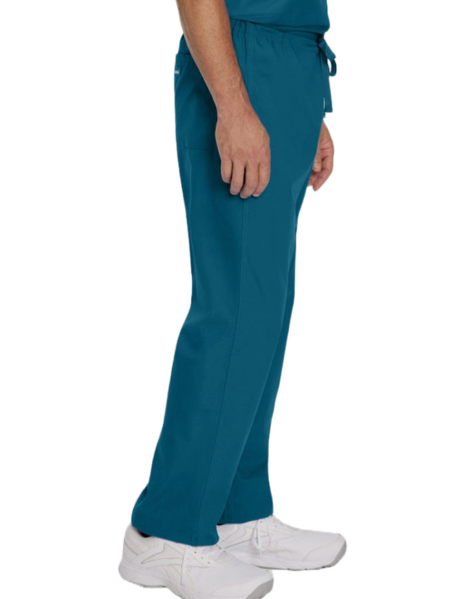 Landau 31 Inch Unisex Reversible Drawstring Scrub Pants - Caribbean Blue