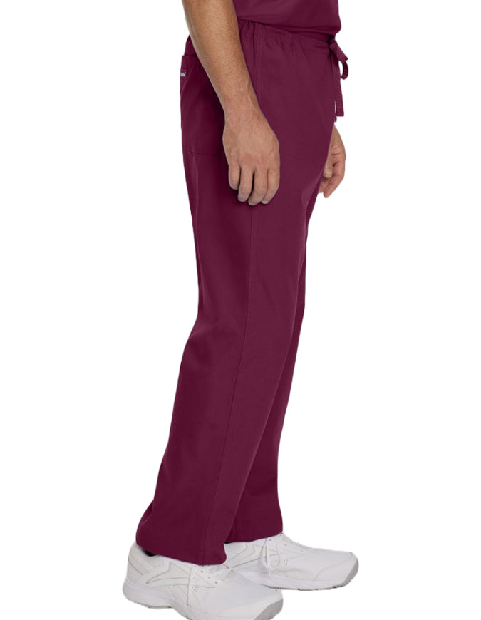 Landau 31 Inch Unisex Reversible Drawstring Scrub Pants - Wine