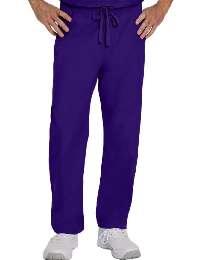 Landau 31 Inch Unisex Reversible Drawstring Scrub Pants - Grape