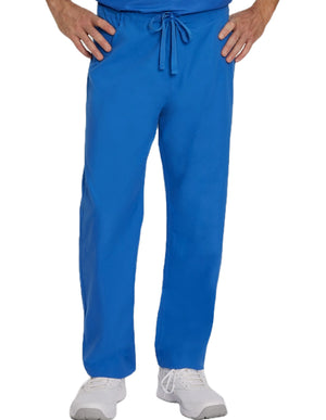 Landau 31 Inch Unisex Reversible Drawstring Scrub Pants - Royal Blue