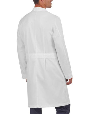 Meta Mens Knot Button iPad 40 Inches 100% Cotton Labcoat - White