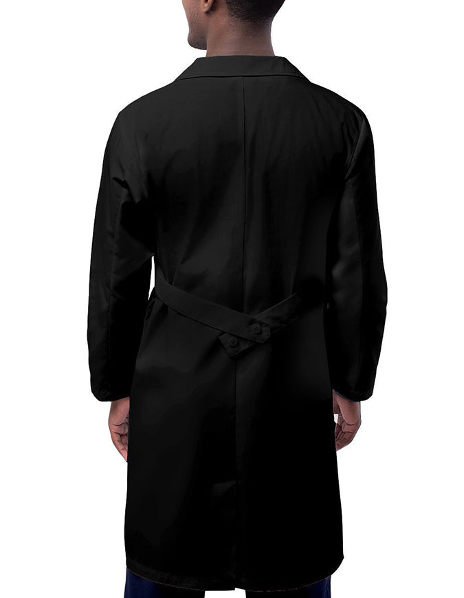 Adar 39 Inch Unisex Inner Pocket Lab Coat - Black