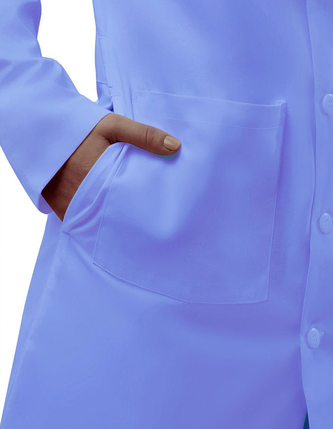 Adar 39 Inch Unisex Inner Pocket Lab Coat - Ciel