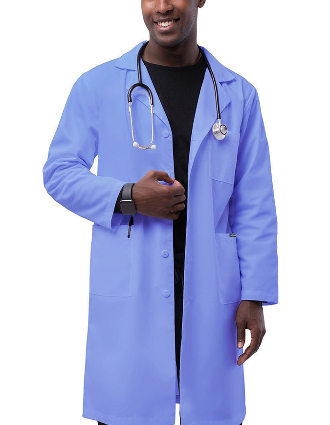 Adar 39 Inch Unisex Inner Pocket Lab Coat - Ciel