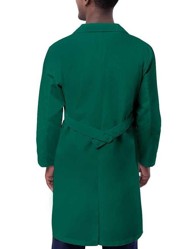 Adar 39 Inch Unisex Inner Pocket Lab Coat - Hunter green