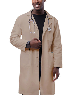 Adar 39 Inch Unisex Inner Pocket Lab Coat - khaki