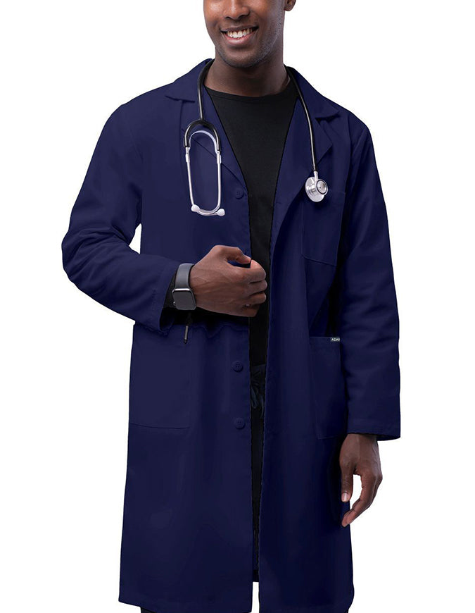 Adar 39 Inch Unisex Inner Pocket Lab Coat - Navy