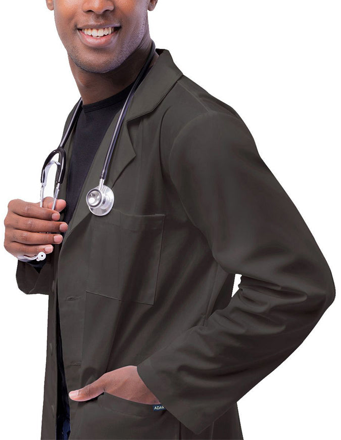 Adar 39 Inch Unisex Inner Pocket Lab Coat - pewter