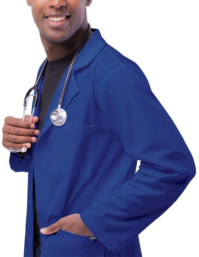 Adar 39 Inch Unisex Inner Pocket Lab Coat - royal