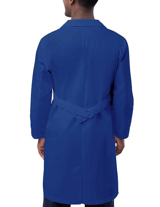 Adar 39 Inch Unisex Inner Pocket Lab Coat - royal