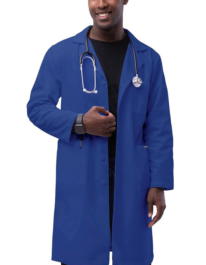 Adar 39 Inch Unisex Inner Pocket Lab Coat - royal