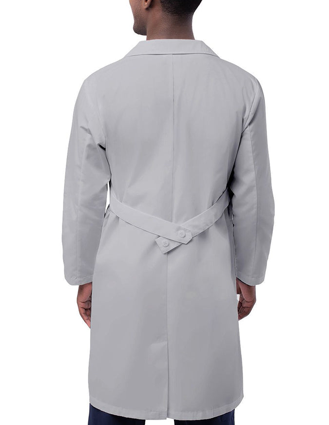 Adar 39 Inch Unisex Inner Pocket Lab Coat - Silver Gray