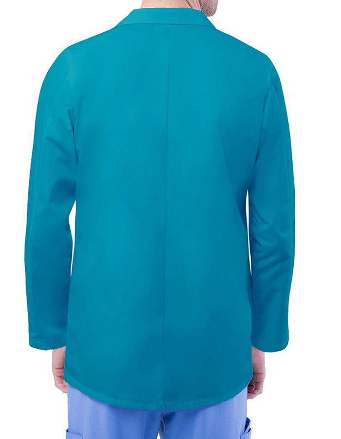 Adar 30 Inch Unisex Three Pocket Consultation Short Lab Coat - Teal 