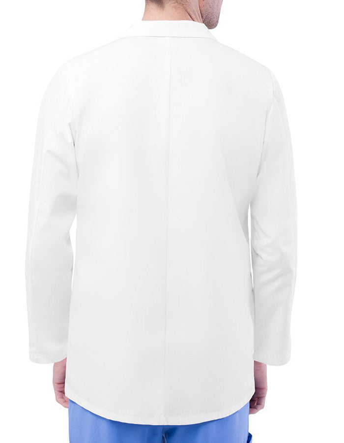 Adar 30 Inch Unisex Three Pocket Consultation Short Lab Coat - white