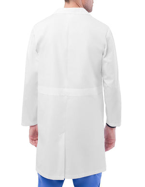 Adar 40 Inch Unisex Midriff Back White Laboratory Coat - white