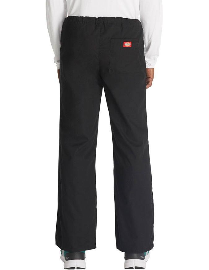 Dickies 31 Inch EDS Unisex Drawstring Scrub Pants - Black