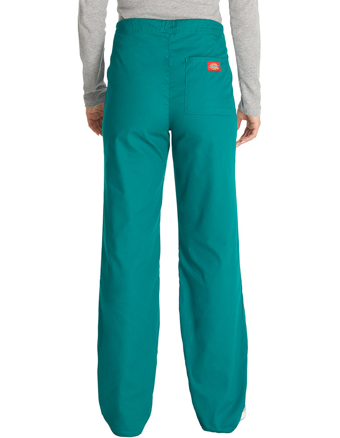 Dickies 31 Inch EDS Unisex Drawstring Scrub Pants - Hunter Green