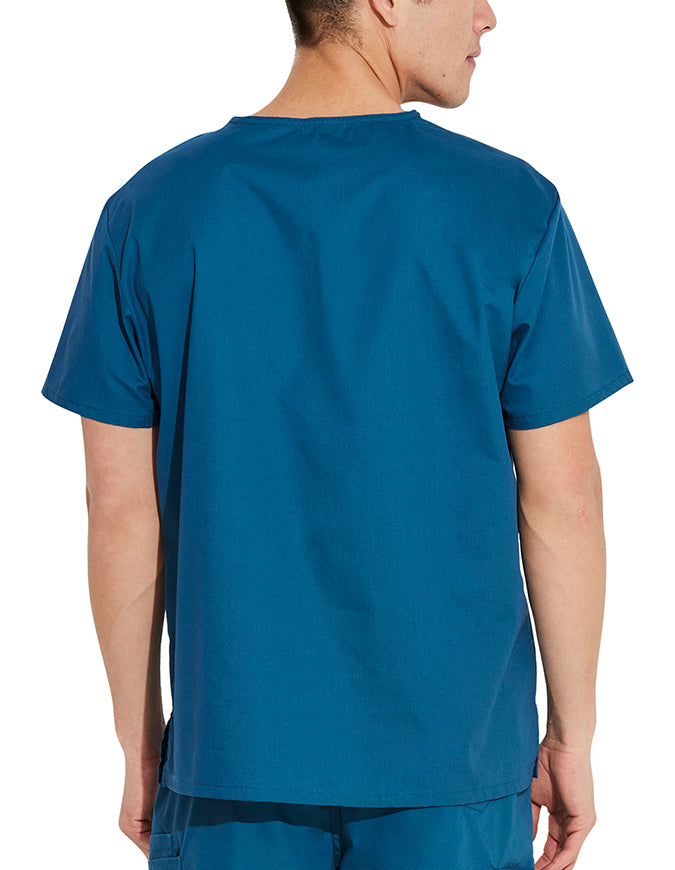 Dickies EDS Signature Unisex V-Neck Scrub Top - Caribbean Blue