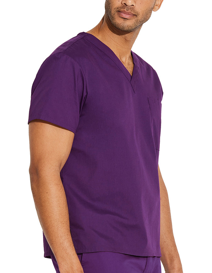 Dickies EDS Signature Unisex V-Neck Scrub Top - Eggplant