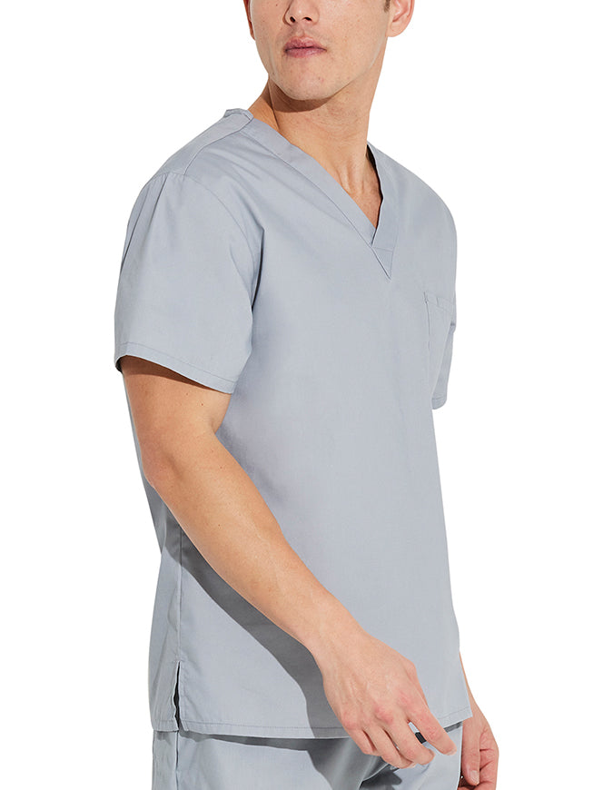 Dickies EDS Signature Unisex V-Neck Scrub Top - Grey