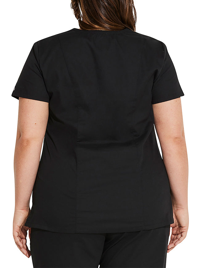 Dickies 26 Inch EDS Signature Women's V-Neck Scrub Top - Black