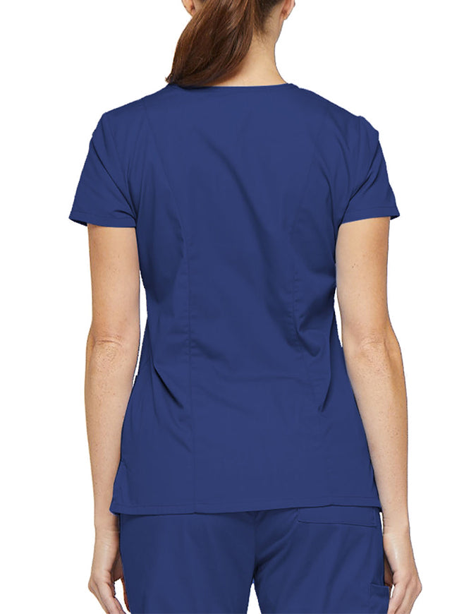 Dickies 26 Inch EDS Signature Women's V-Neck Scrub Top - Galaxy Blue