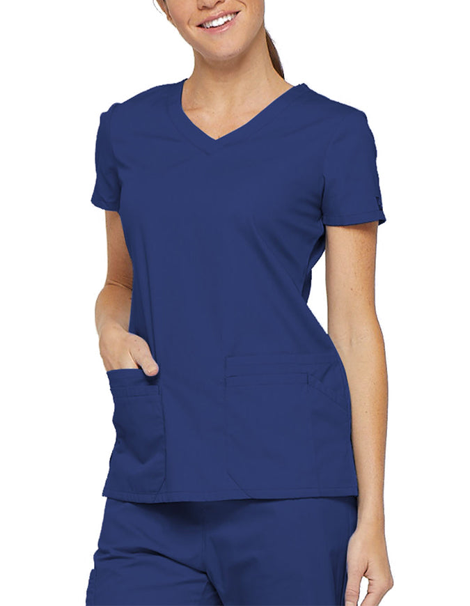 Dickies 26 Inch EDS Signature Women's V-Neck Scrub Top - Galaxy Blue