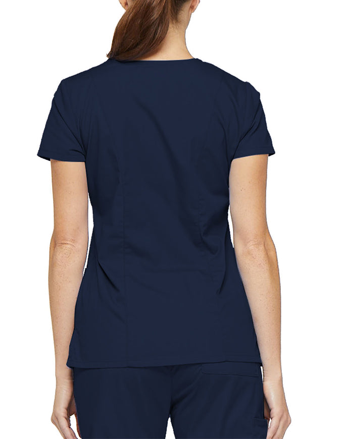 Dickies 26 Inch EDS Signature Women's V-Neck Scrub Top - Navy Blue