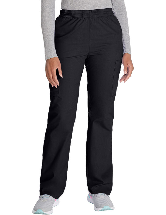 Dickies 30.5 Inch EDS Signature Women's Elastic Waist Pull-On Scrub Pant - Black